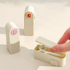 AOPALE Family Pack, Refillable Floss Stick Dispenser with 10 Dental Floss, Portable Travel Toothpick Holder, Floss Holder Container (3)