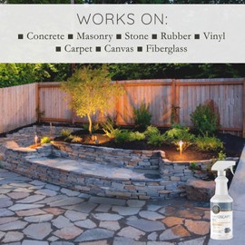 Hardscape BSC Headstone Cleaner for Grave Cleaning - Ideal for Cleaning Headstones, Tombstones, and Memorials - by MB Stone Care (1 QUART SPRAY), Clear