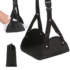 1 Pcs Airplane Footstool, Foldable Hanging Footstool Hammock, Travel Accessories, Travel Footrest, Portable Footstool Hammock for Office, Dorm, Airplane, etc