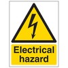 V Safety Electrical Hazard 150 x 200 mm - Glow