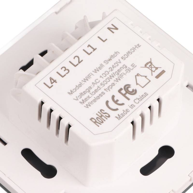 White 3 Gang WiFi Smart Switch APP Remote Control Touch