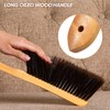 Patelai 2 Pieces Wooden Bench Brushes Fireplace Brush Natural Fiber