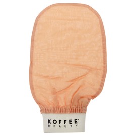 Koffee Beauty Turkish Silk Exfoliating Mitt, 1 pc - Handcrafted Silk Exfoliating Glove - Body Exfoliator Glove for Removing Dead Skin, Unclogging Pores - Body Scrub Gloves for Smoother Skin