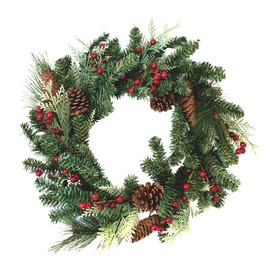 Quality Craft XW18188 Wreath Holiday Décor, Green, 18-Inch