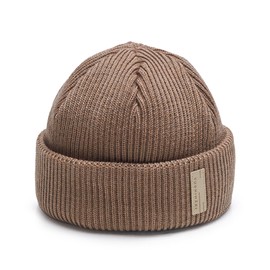 Men's Sailor Hat - Classic Fishing Hat Made of 100% Merino Wool - Fisherman Beanie Winter - Mulesing-Free & Made in Finland - Warm Wool Hat for Men & Women - Trawler Hat - Short - One Size, beige