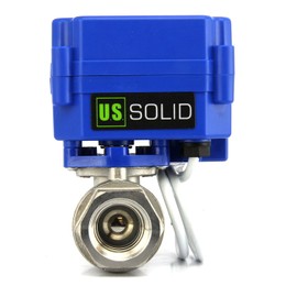 U.S. Solid Motorized Ball Valve- Stainless Steel Ball Valve with Full Port, 9-24V DC and 2 Wire Reverse Polarity by U.S. Solid (3/4 inch)