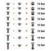sourcing map 110 Sets Chicago Screw Rivets Metal Phillips Head