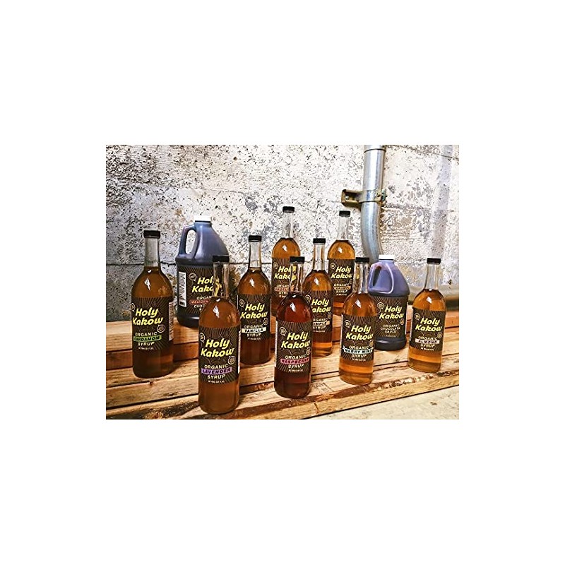 Holy Kakow Cafe Organic Syrup Variety Pack - Caramel Syrup,