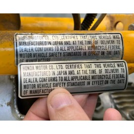 Honda CT70 Z50 Silver TAG ID