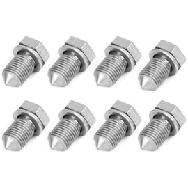BCENG Pack of 8 Oil Drain Plug, Oil Drain Plug with Washer Thread, M14 x 1.5 cm, Oil Plug, Alloy Steel Oil Drain Plug, Compatible with N90813202 for Oil Pan and Cars