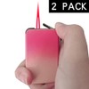 SPIDHYOY 2 Pack Pink Yellow Metal Torch Lighter Cool,Jet Flame