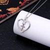 Alphm Cross Heart Necklace for Women S925 Sterling Silver