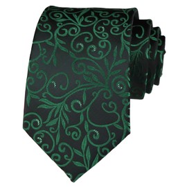 Ctskyte Men Classic Dark Green Silk Tie Assorted Dress Skinny Necktie Gift for Birthdays