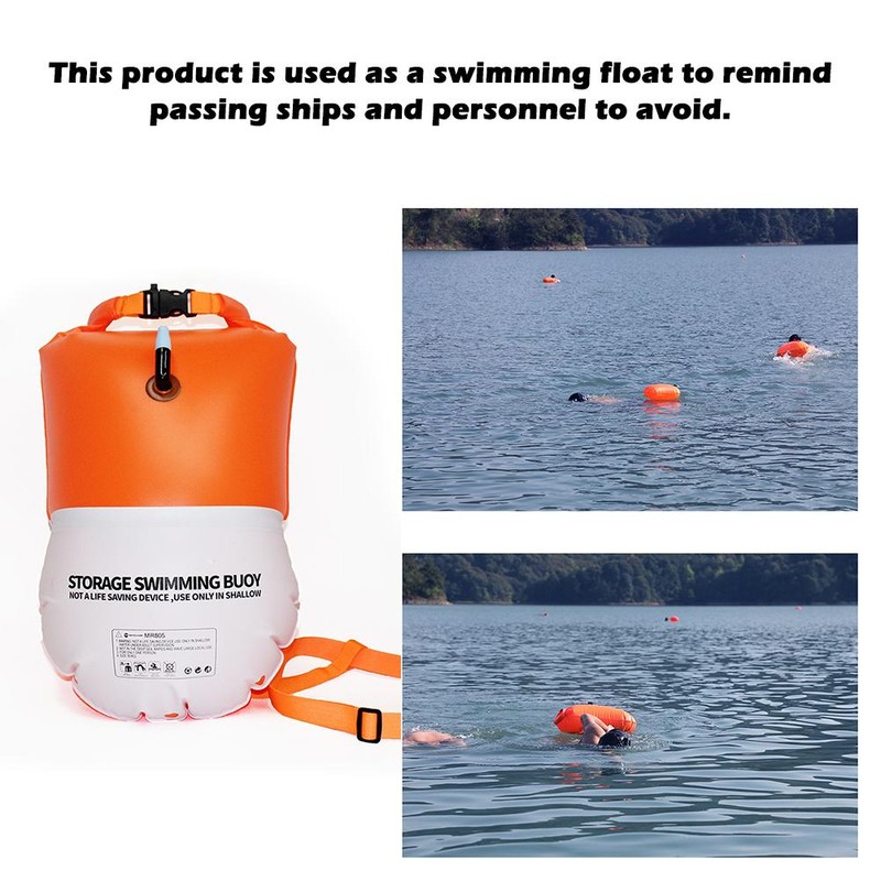 20L Swim Buoy Tow Float Waterproof Bag Storage Bag Inflatable