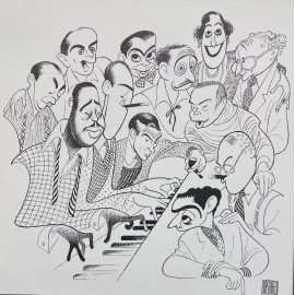 Al Hirschfeld "Great American Songwriters '83 " CUSTOM FRAMED ART   Music
