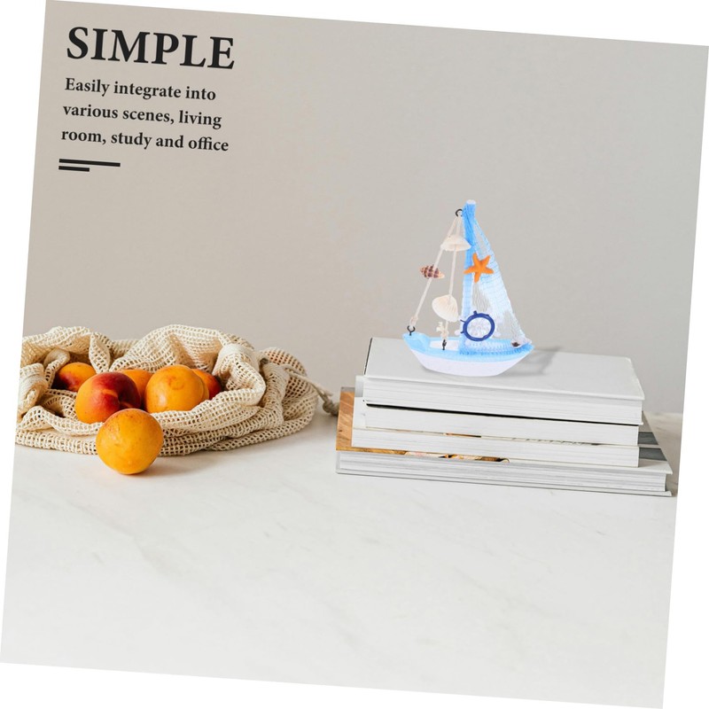 Gatuida Miniature Sailboat Model Decoration Nautical Themed Beach Decor for