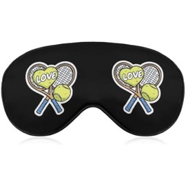 Soft Travel Sleep Eye Mask, Compact Lightweight Accessory for Travel and Daily Use - Tennis Ball Sport Sleep Mask