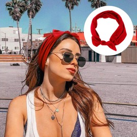 DRESHOW 6 Pack Women Headbands Wide Elastic Hair Bands Head Wrap Cute Knot Hair Accessories