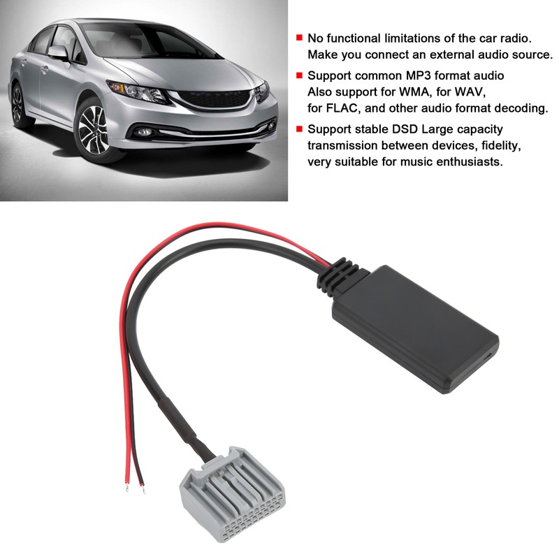 Bluetooth 5.0 Module AuxIN Audio Cable Adapter Replacement for Accord
