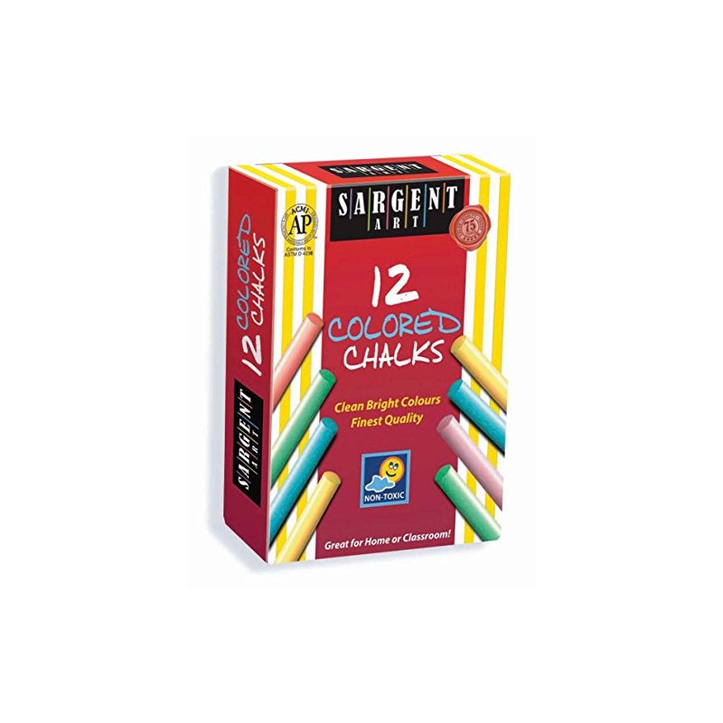 Sargent Art 66-2010 12-Count Colored Dustless Chalk