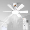 Socket Ceiling Fan Light with Remote and 1 Socket Extender,