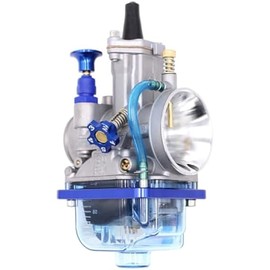 Universal Motorcycle Racing Carburetor PWK 21MM-34MM, With Blue Float Bowl Horn Cup Intake Manifold Fit for 2T 4T Engine Scooter Motorcycle ATV Quad Pit Bike 50CC-350CC PWK Carburetor (28MM)