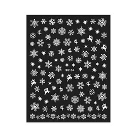 Generic Snow Christmas Nail Sticker Snowman Reindeer Santa Sleigh Winter Wg154 Nail Wraps Art Stickers Manicure Supplies for Women for Home Nails Full Long Lasting Easy Apply and Remove