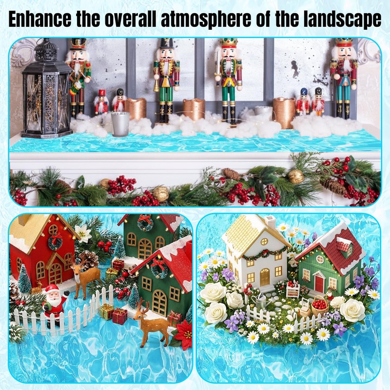 20 Pcs 11.81'' x 8.27'' Christmas Village Ocean Display Mat