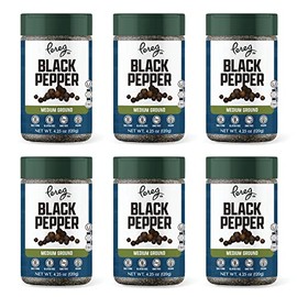 Black Pepper - Medium Ground Spices - (4.25 Oz x 6 Pack) - Naturally Harvested Peppers - Strong & Aromatic Taste - Non-GMO & Kosher Certified