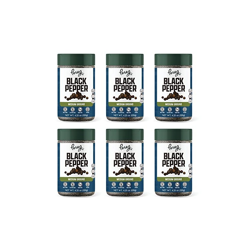 Black Pepper - Medium Ground Spices - (4.25 Oz x