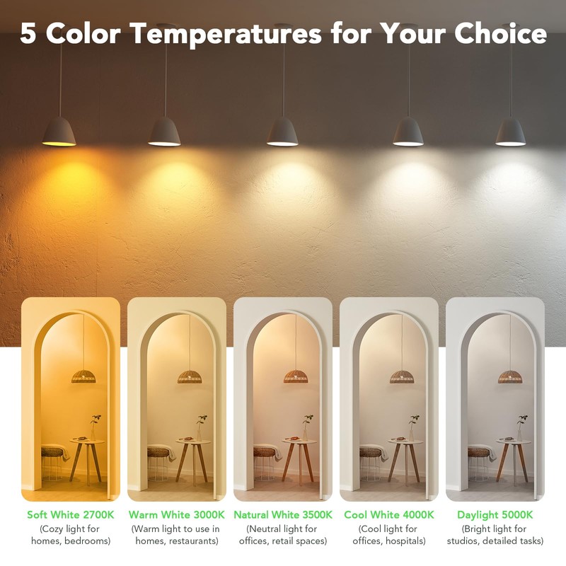 BUBO 48 Pack A19 LED Light Bulbs, 40 Watt Equivalent