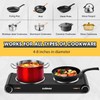 CUSIMAX Hot Plate,Portable Electric Stove Top Burner,1800W Double Infrared Cooktop
