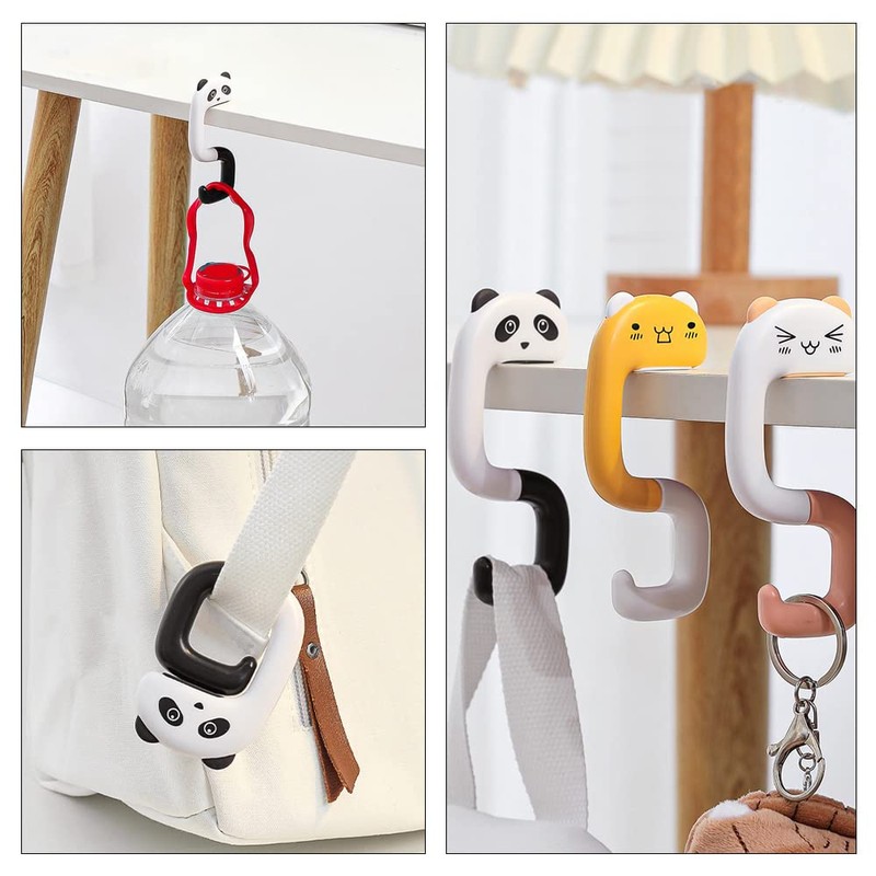 3 Pcs Portable Desktop Bag Hook Handbag Hook School Bag