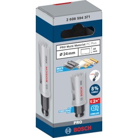 Bosch 1x PRO Multi Material Power Change Plus Hole Saw (for Softwood, Drywall, Ø 24 mm, Professional Accessory Rotary Drill/Drivers)