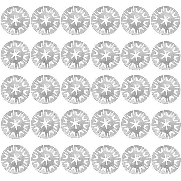 30Pcs Starlock Washers, Metal Washers, Insulation Fixings, Heat Shield, Exhaust Heat Shield Clips, for Car Trunk, Secure Under Hood Clip and Underbody Heat Shield Clips (Silver)