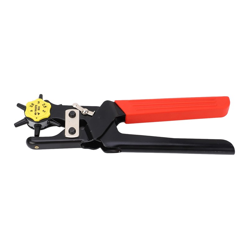 Leather Belt Hole Puncher Heavy Duty Plated Steel 6 Holes