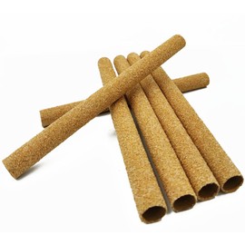 12pcs Sand Perch Covers for Birds,10" x 0.78" Sand Perch Covers for Birds,Parakeets Canaries Finches & Other Small Birds,Large Perch Covers,Natural Wood Perch Platform Paw Grinding Stick