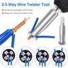 Qishiyi 4 PCS Wire Twister Tool for Drill,3-Way and 5-Way