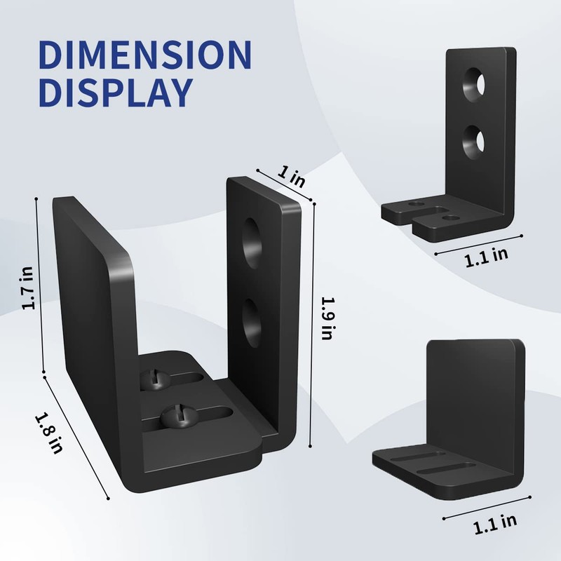 Bdmetals Sliding Barn Door Floor Guide,U Shape Adjustable Door Bottom