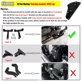 Unbranded Defiance Rear Floorboards Footboards For Harley Electra Tour Glide FLT Road King