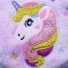 Amamcy Little Girls Unicorn Crossbody Purse Faux Fur Unicorn Shoulder