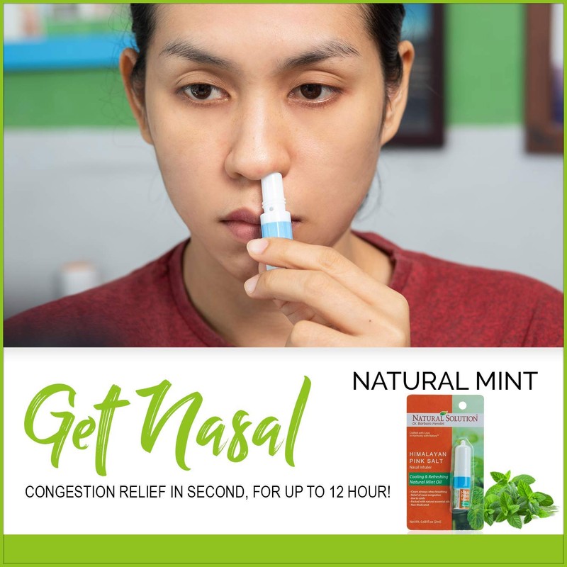 Natural Solution Himalayan Salt Inhaler, Help Clear Nose Congestion, Boost