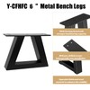 Y-CFHFC 6 Inch Trapezoid Metal Table Legs Heavy Duty Steel