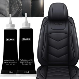 Leather Repair Set, 2 Pieces Leather Repair Cream, Leather Balm, Leather Restorer, Leather Colour Balm, Liquid Leather Repair, Vinyl Upholstery Repair Kit, for Leather Restoration Cracks Holes, 20 ml