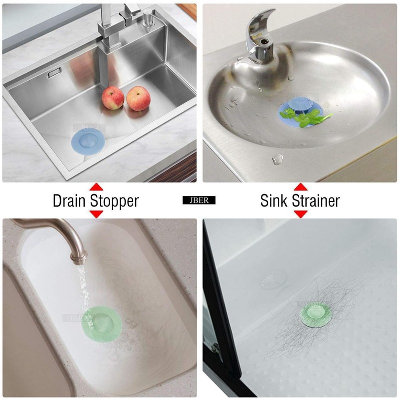 Bathtub Drain Stopper - 5 Pack Silicone Tub Stopper and
