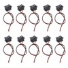 10 Pcs Mini Rocker Switches with 2 Lead Wires ON-Off