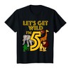 5 Year Old Zoo Birthday Shirt Safari Jungle Animal 5th
