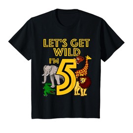 5 Year Old Zoo Birthday Shirt Safari Jungle Animal 5th Gift T-Shirt