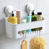 LUXEAR Suction Cup Shower Caddy - No Drilling Removable Shelf