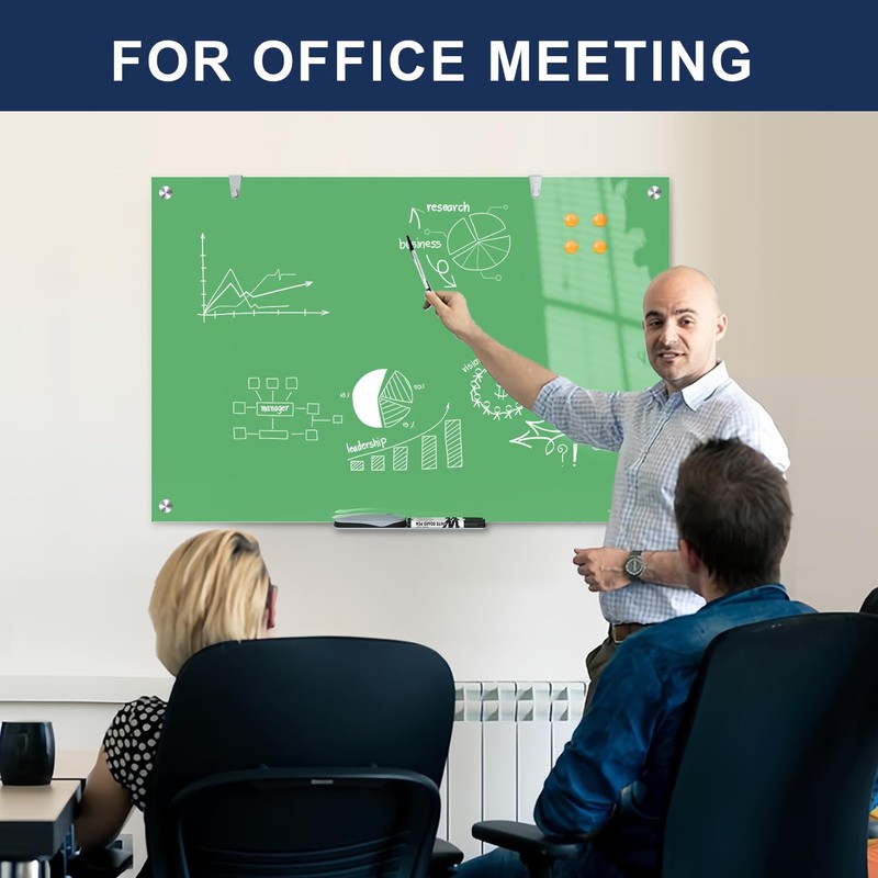 TSJ OFFICE Glass Dry-Erase Board - 36 x 24 Inches